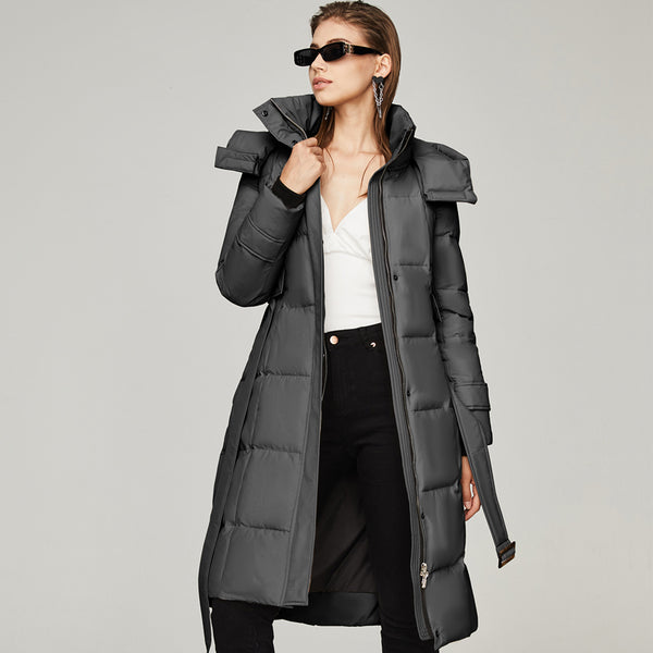 Plus Size Coat Parka Cotton Jacket Grey Winter M82018