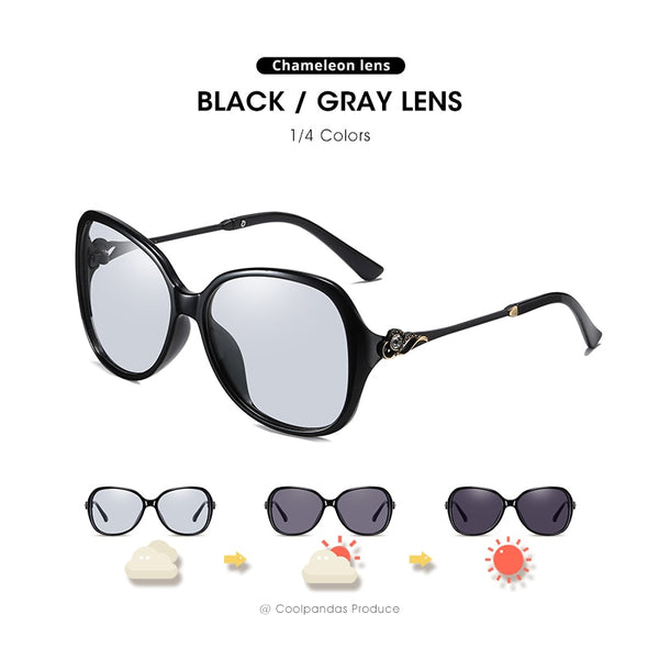 2022 Photochromic Sunglasses Women Polarized Chameleon Glasses